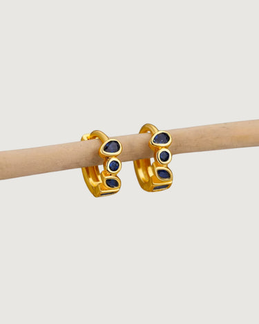BLUE WATER DROP HUGGIE GOLD - STUDIO JO STORE